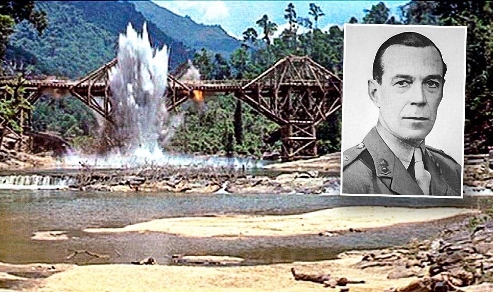 philip toosey overstelojtnant filmbild bron over floden kwai philip toosey overstelojtnant filmbild bron over floden kwai